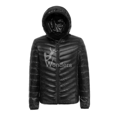 Men's Solid Lightweight Puffer Sports Down Jackets With Hood